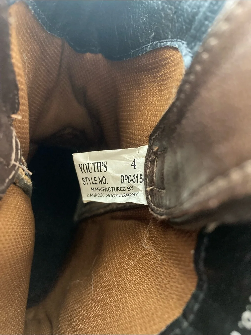 Dan Post New Bluebird Brown Leather Cowboy Boots  Big  Girl Size 4